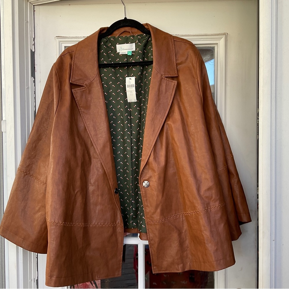 NWT Anthropologie Faux Leather Jacket $148